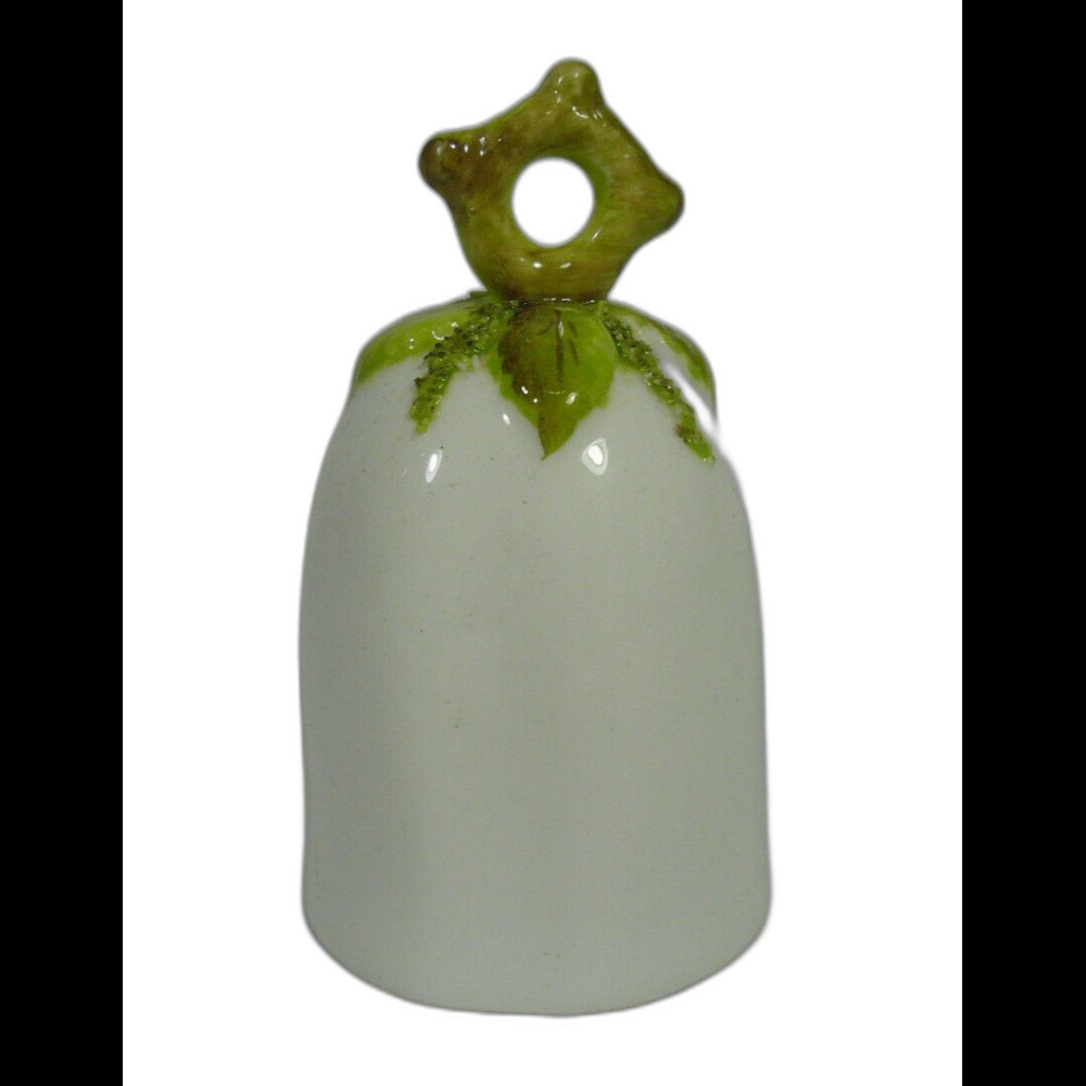 Coalport Green Leaf Collectors Decorative Bone China Bell 3 1/4" - England